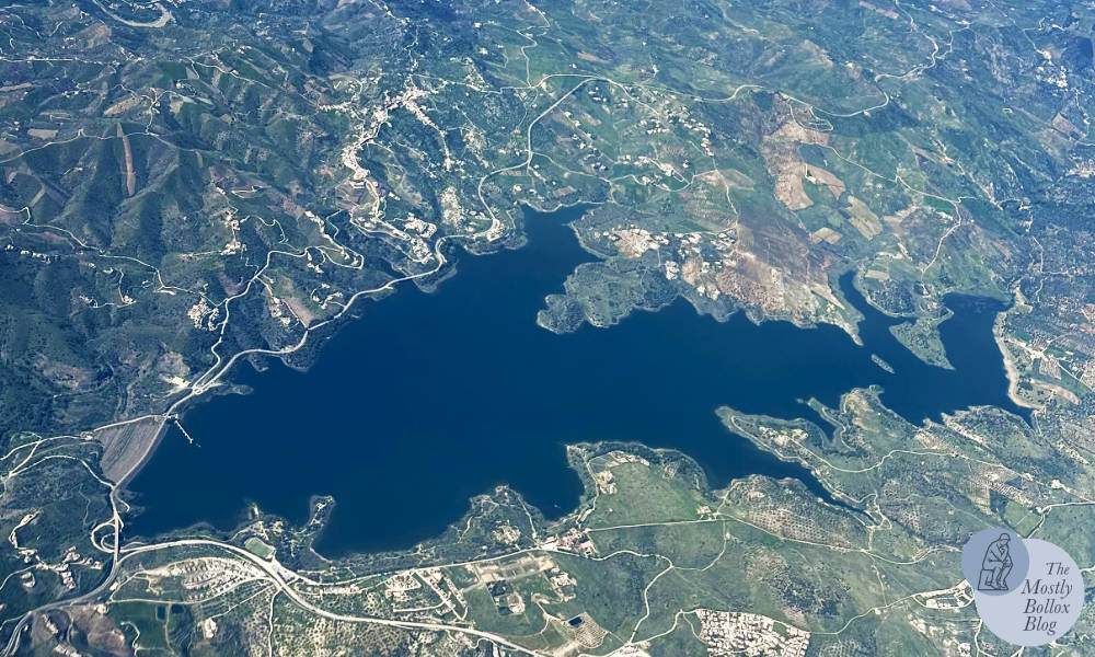 Lake Vinuela at it's lowest points of 7 percent