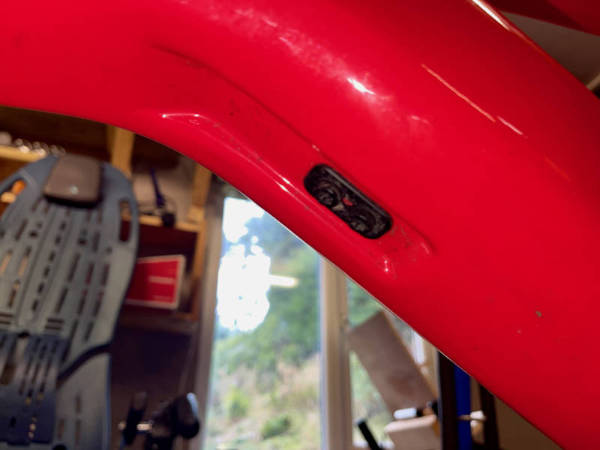 Bolts holding the battery mounts in place.